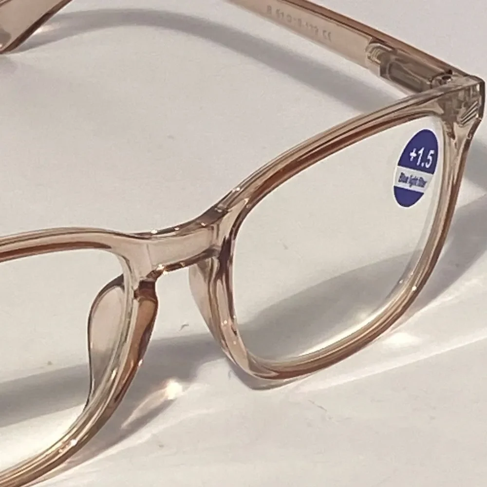 1510 Colette 1.5 Taupe Reading Glasses Soft Butterfly Readers NWT